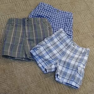 3 pair Sonoma plaid shorts, 24 mos